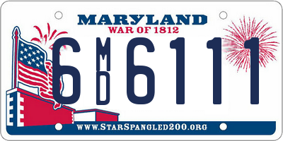 MD license plate 6MD6111