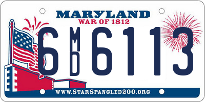 MD license plate 6MD6113