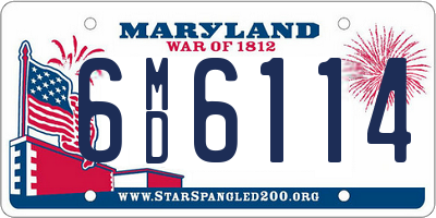 MD license plate 6MD6114