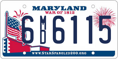 MD license plate 6MD6115