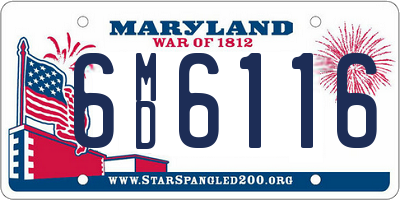 MD license plate 6MD6116