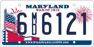 MD license plate 6MD6121