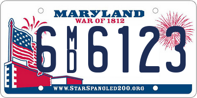 MD license plate 6MD6123