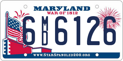 MD license plate 6MD6126