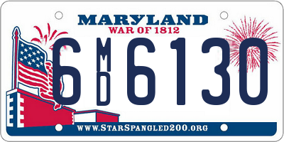 MD license plate 6MD6130