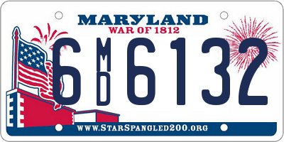 MD license plate 6MD6132