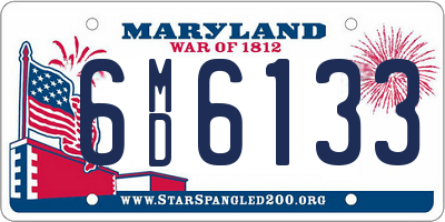 MD license plate 6MD6133