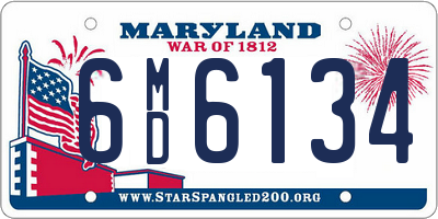 MD license plate 6MD6134