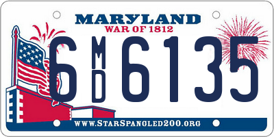 MD license plate 6MD6135