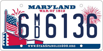 MD license plate 6MD6136