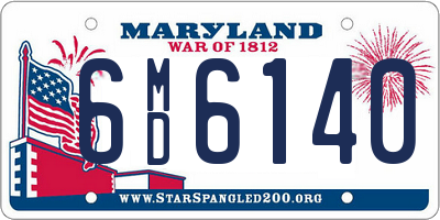 MD license plate 6MD6140