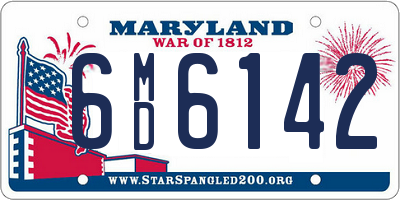 MD license plate 6MD6142