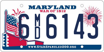 MD license plate 6MD6143