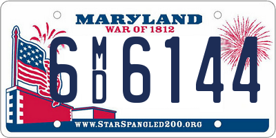 MD license plate 6MD6144