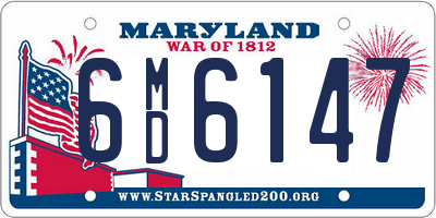 MD license plate 6MD6147