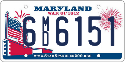 MD license plate 6MD6151