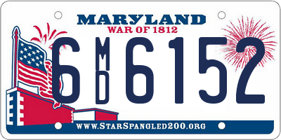 MD license plate 6MD6152