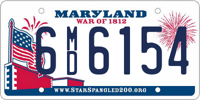 MD license plate 6MD6154