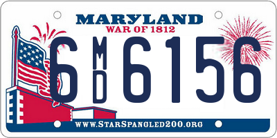 MD license plate 6MD6156