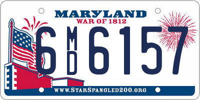 MD license plate 6MD6157