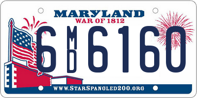 MD license plate 6MD6160