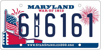 MD license plate 6MD6161