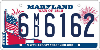 MD license plate 6MD6162