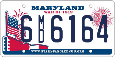 MD license plate 6MD6164