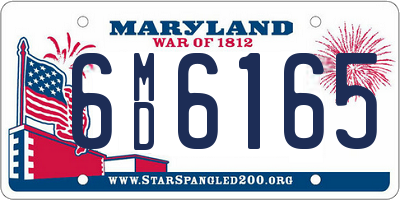 MD license plate 6MD6165