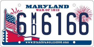 MD license plate 6MD6166