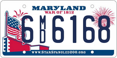 MD license plate 6MD6168