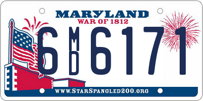 MD license plate 6MD6171