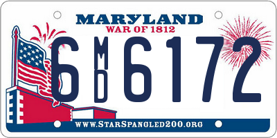 MD license plate 6MD6172