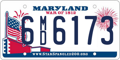 MD license plate 6MD6173