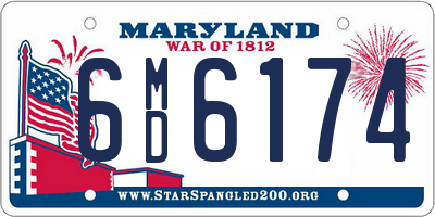 MD license plate 6MD6174