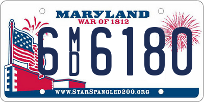 MD license plate 6MD6180