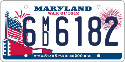 MD license plate 6MD6182