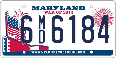 MD license plate 6MD6184