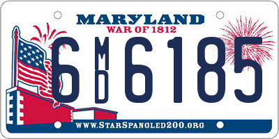 MD license plate 6MD6185