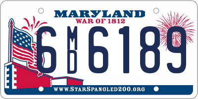 MD license plate 6MD6189