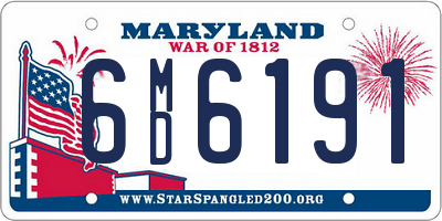 MD license plate 6MD6191