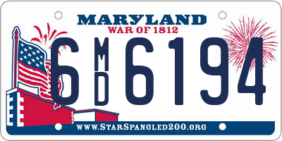 MD license plate 6MD6194