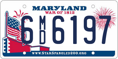 MD license plate 6MD6197