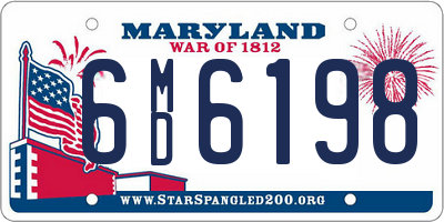 MD license plate 6MD6198