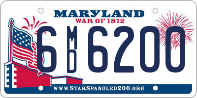 MD license plate 6MD6200