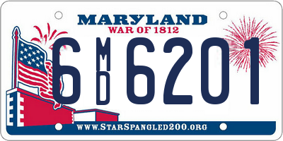 MD license plate 6MD6201