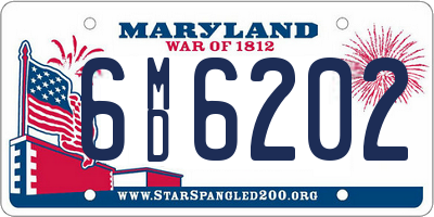 MD license plate 6MD6202