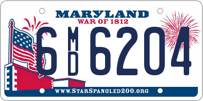 MD license plate 6MD6204