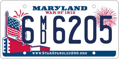 MD license plate 6MD6205