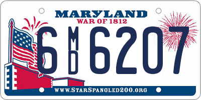 MD license plate 6MD6207